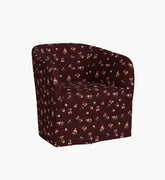 Pembroke Swivel Chair - Ditsy Dahlia Burgundy
