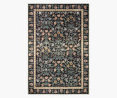 Eden Mughal Garden Power Loomed Rug - Black