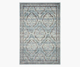 Courtyard Chateau Printed Rug - Blue