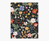Strawberry Fields Wallpaper Sample - Black