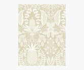 Pineapple Damask Wallpaper Sample - Linen