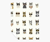 Cool Cats Peel & Stick Wallpaper Sample - Grey & Gold
