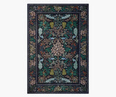 Canopy Peacock Forest Printed Rug - Charcoal