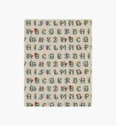Cross Stitch Letters Cotton Fabric - Linen