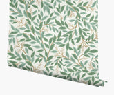 Willowberry Wallpaper - Emerald & White