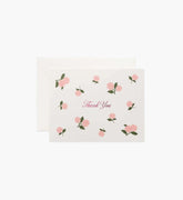 Pink Hydrangea Thank You Card - Single Card