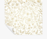 Aviary Peel & Stick Wallpaper - Metallic Gold & Cream