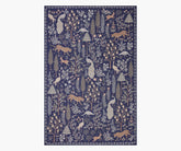 Menagerie Forest Printed Rug - Navy