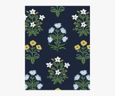 Mughal Rose Wallpaper Sample - Navy