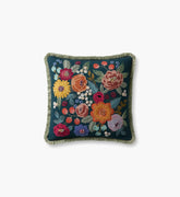 Vintage Garden Embroidered Pillow - Multi