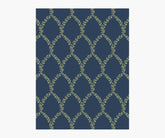 Laurel Wallpaper Sample - Navy