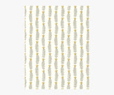 Eden Wallpaper Sample - White & Metallic Gold