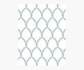 Laurel Wallpaper Sample - Blue & White