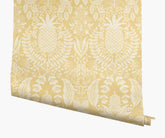 Pineapple Damask Wallpaper - Yellow