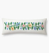 Embroidered Lumbar Pillow Cover - Helena