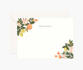 Floral Personalized Stationery - Citrus Floral