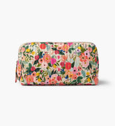 Quilted Large Cosmetic Pouch - Garden Party