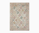 Laurel Parquet Power Loomed Rug - Cream
