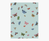 Butterfly House Wallpaper Sample - Light Blue
