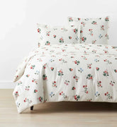 Percale Duvet Cover - Ditsy Dahlia Ivory