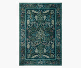 Canopy Peacock Forest Printed Rug - Teal