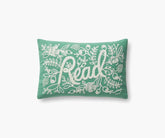 Read Embroidered Pillow - Sage