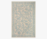 Arboretum Aviary Wool-Hooked Rug - Periwinkle
