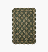 Lisette Wool Hooked Rug - Forest & Oatmeal