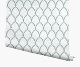 Laurel Wallpaper - Blue & White
