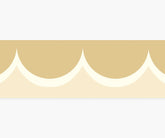 Scallop Trim Wallpaper - Linen