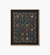 Framed Wall Art - Helena Quilt Navy