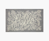 Minnie Hello Wool-Hooked Rug - Grey