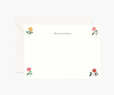 Floral Personalized Stationery - Garden Roses
