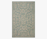 Arboretum Rose Garden Wool-Hooked Rug - Jade