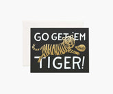 Go Get 'Em Tiger Encouragement Card - Single Card