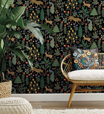 Menagerie Peel & Stick Wallpaper - Black