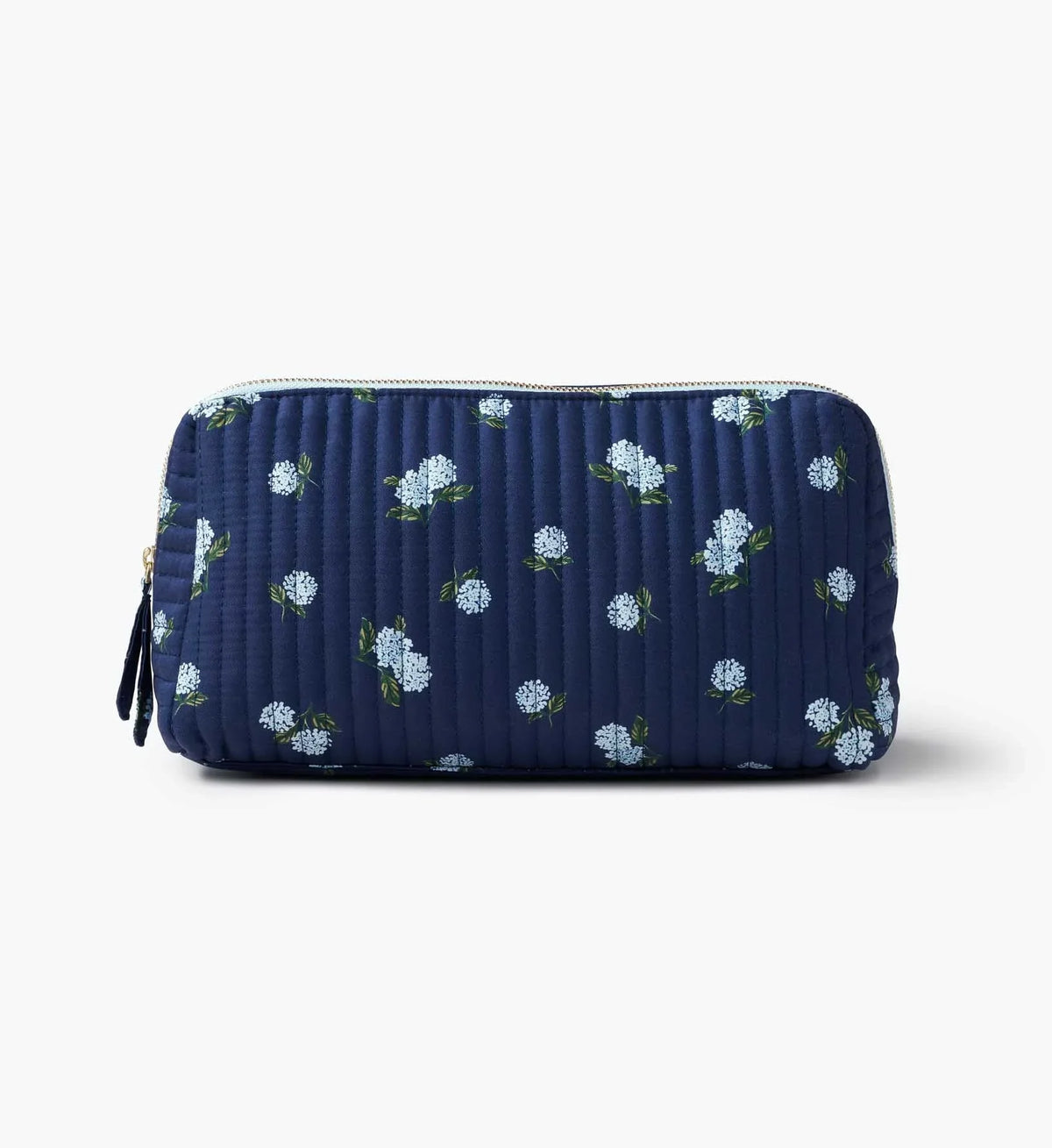 Quilted Large Cosmetic Pouch - Ditsy Hydrangea