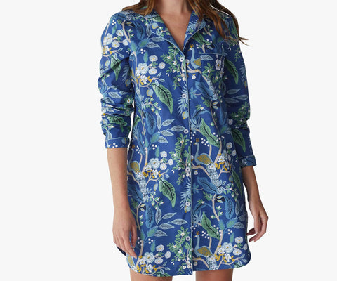 Poplin Nightshirt - Peacock