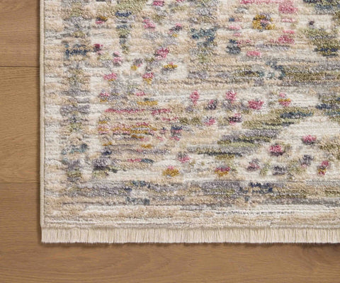 Provence Fleur Power-Loomed Rug - Ivory