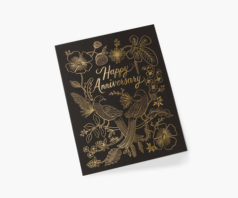 Love Birds Anniversary Card - Single Card