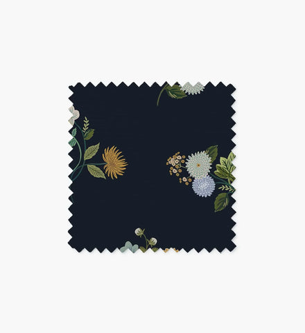 Furniture Fabric Sample - Ditsy Dahlia Navy