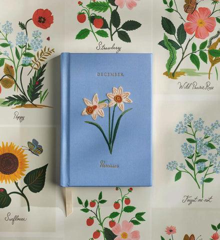 Birth Month Mini Embroidered Journal - December