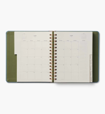 2026-2027 17-Month Academic Covered Spiral Planner - Paisley