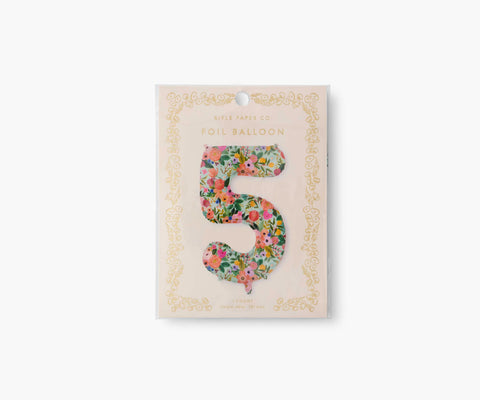 Numbered Foil Balloon - Garden Party