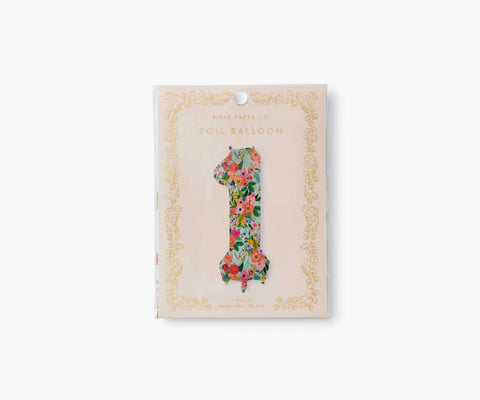 Numbered Foil Balloon - Garden Party