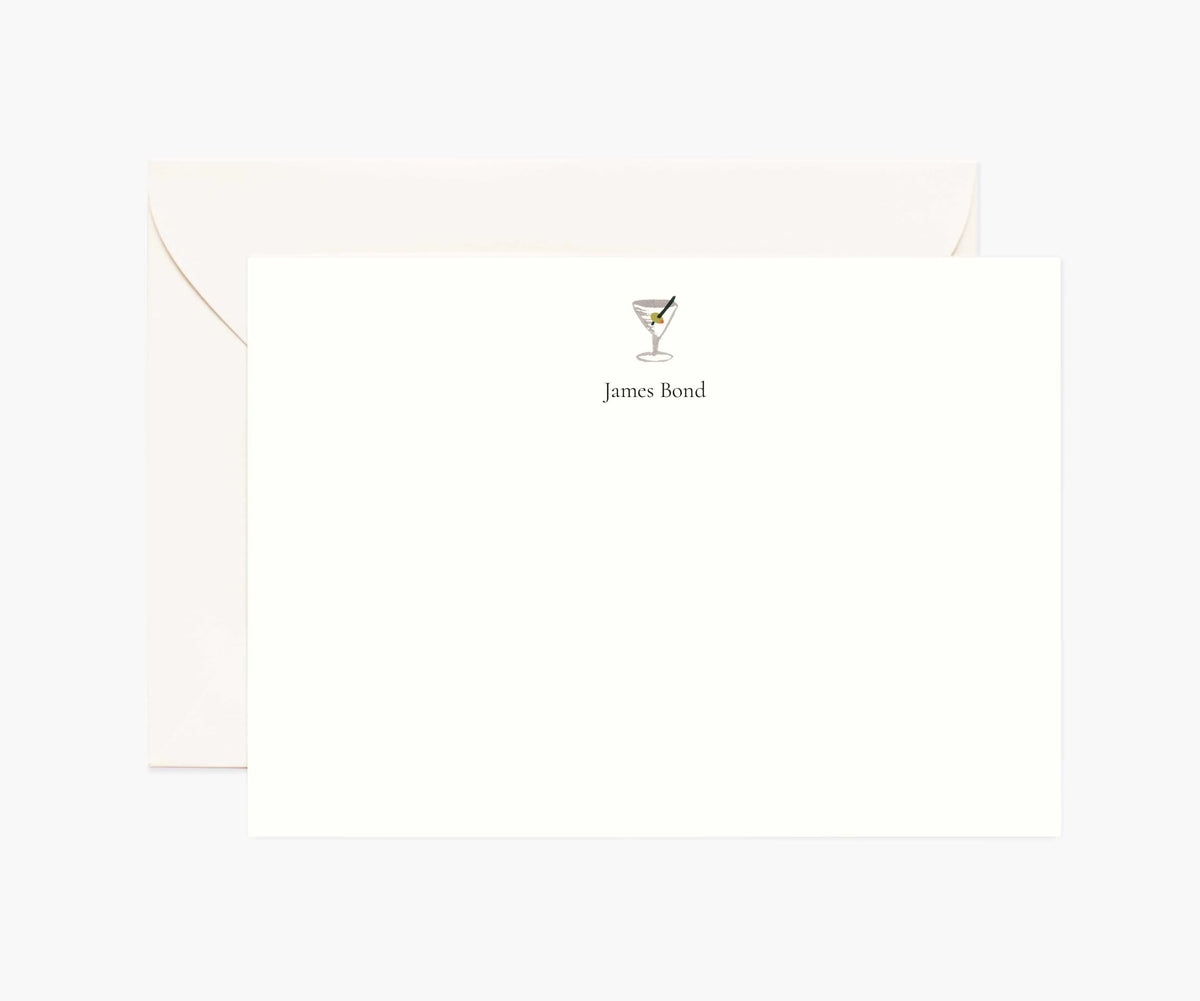 Food & Drink Personalized Stationery  - Martini