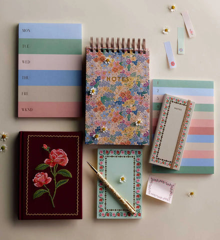 Embroidered Journal - Roses
