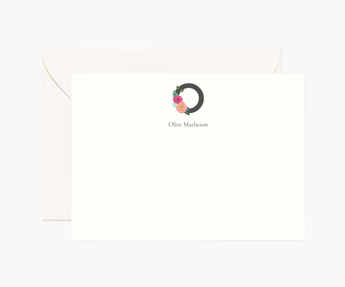 Monogram Personalized Stationery - O