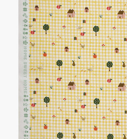 Farmhouse Gingham Cotton Fabric - Butter