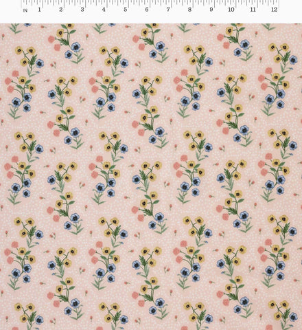 Poppy Cotton Fabric - Pink